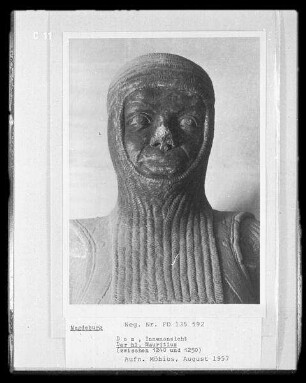 Magdeburg, Dom St. Mauritius und St. Katharina, Innenaufnahme : Statue des Heiligen Mauritius in Kettenhemd und Lederkoller, zwischen 1240 und 1250, Detail