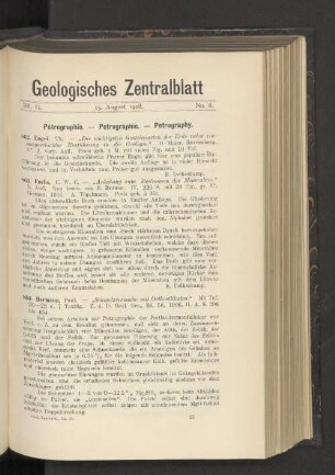 15. August 1908. No. 8.