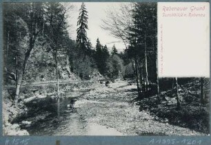 Der Rabenauer Grund mit der Roten Weißeritz Richtung Rabenau bei Tharandt