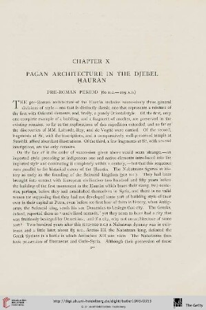 Chapter X. Pagan Architecture in the Djebel Haurân