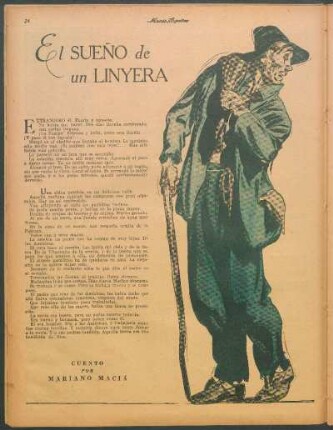 El sueño de un linyera : Cuento por Mariano Maciá