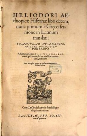 Heliodori Aethiopicae Historiae libri decem