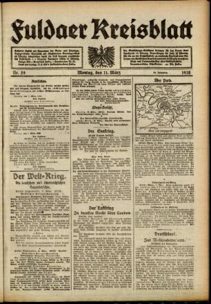 Ausgabe vom Montag, den 11. März 1918.