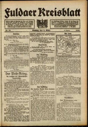 Ausgabe vom Montag, den 11. März 1918.