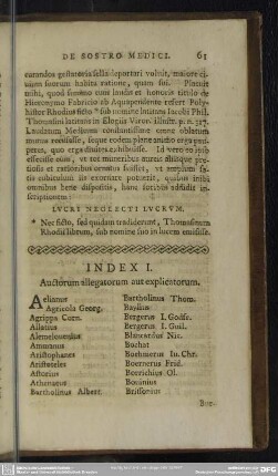 Index I. Auctorum allegatorum aut explicatorum