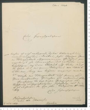 Brief von Johann Friedrich von Cotta von Cottendorf an Adelbert von Chamisso