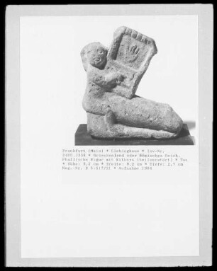 Phallische Figur mit Kithara