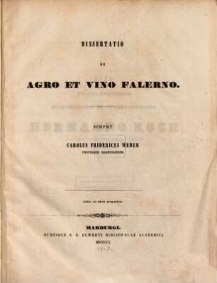 Dissertatio de agro et vino Falerno