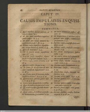 Caput IV. De causis Impulsivis Inquisitionis.