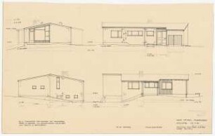 Fa. Thonet, Frankenberg/Eder. Thonet-Siedlung Wohnhaus Stoppel: Ansichten 1:50