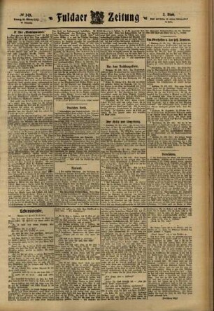 Zweite Ausgabe vom Montag, den 30. Oktober 1911.
