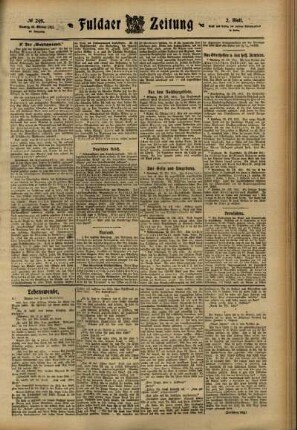 Zweite Ausgabe vom Montag, den 30. Oktober 1911.