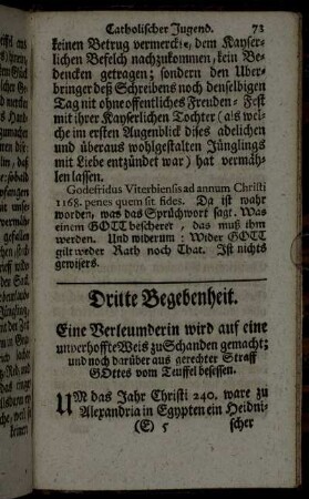 Dritte Begebenheit. - Fünffte Begebenheit.