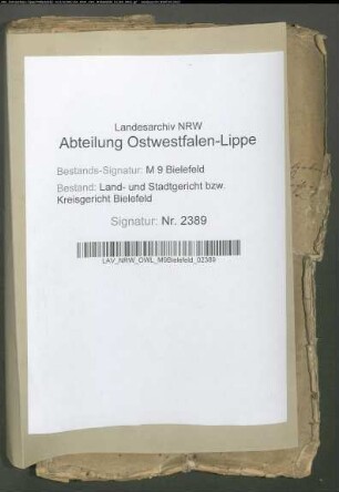 Übernahme der Rentenbriefe für Graf Schmising-Kerßenbrock zu Brücke