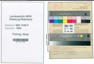 Entnazifizierung Aloys Froning , geb. 25.02.1905 (Angestellter)