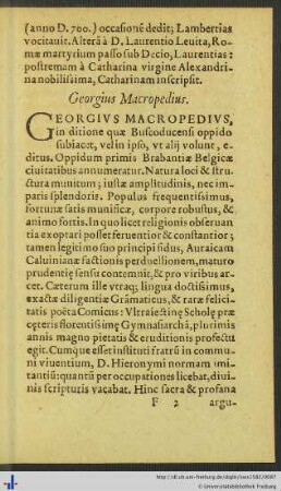 Georgius Macropedius