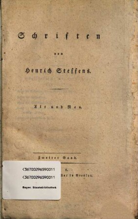 Schriften : alt und neu, 2