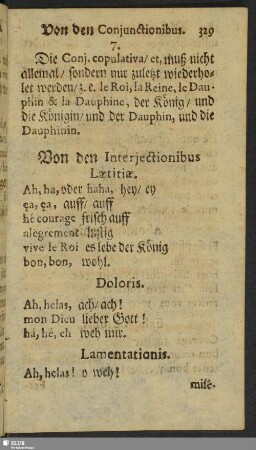 Von den Interjectionibus