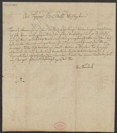 Brief an B. Schott's Söhne : 21.07.1817