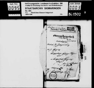 Klage der Landschaftskasse Hechingen gegen die Landschaftskasse Haigerloch wegen Forderung an Kriegssteuern