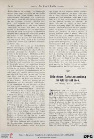 3: Münchener Jahresausstellung im Glaspalast 1898