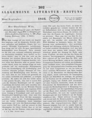 Actenmässige Darstellung der gegen den Gymnasial-Oberlehrer August Witt in Königsberg geführten fiscalischen Untersuchung. Leipzig: Hartmann 1845
