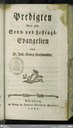 Predigten über alle Sonn- und Festtags-Evangelien