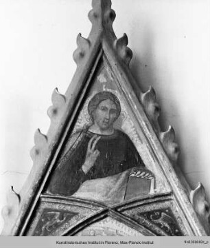 Polyptychon : Madonna mit Kind, darüber segnender Christus