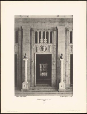 Neues Stadthaus, Berlin: Detail Vestibül Jüdenstraße (aus: Neubauten der Stadt Berlin, Bd. X, 1911)