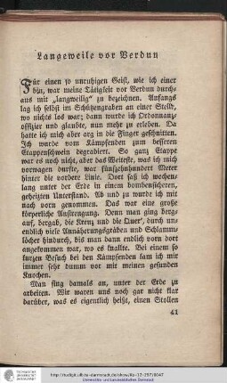 Langeweile vor Verdun