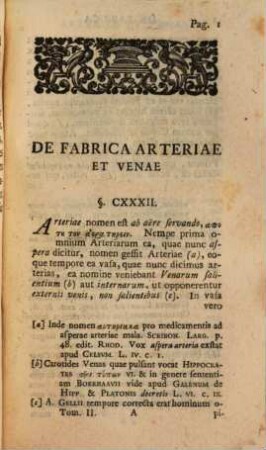 Hermanni Boerhaave Phil. Et Med. D. Inst. Collegii Pract. Bot. Et Chem. Prof. In Acad. Lvgd. Bat. Praes. Coll. Chir. Soc. Reg. Scient. Lond. Et Acad. Reg. Scient. Paris. Sod. Praelectiones Academicae In Proprias Institvtiones Rei Medicae, 2. Arteria, Cor, Pvlmo, Sangvis, Glandvla, Cerebrvm
