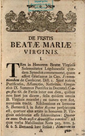 Commentarius S. D. N. Benedicti XIV. De Festis B. V. Mariae : In Strenam Oblatus DD. Sodalibus Sub Titulo Ejusdem B. V. Mariae In Coelos Assumptae In Archiducali Soc. Jes. Collegio Passavii Congregatis ; anno salutis 1772. Congregationis CLX