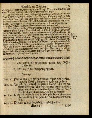 XXIX. Die öffentliche Bezeugung Pilati über JEsus Unschuld/ und der ungerechte Vorschlag Pilati]