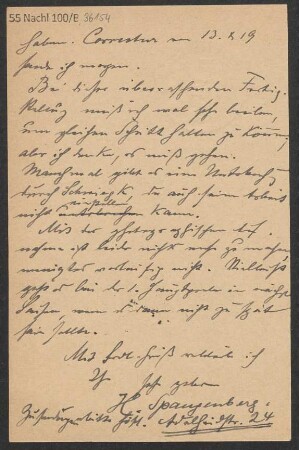 Brief an Ludwig Strecker (senior) an B. Schott's Söhne : 27.06.1917