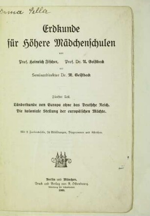 Teil 5: Länderkunde von Europa ohne das Deutsche Reich, Die koloniale Stellung der europäischen Mächte