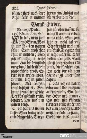 Danck-Lieder.