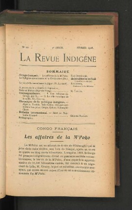 3e. Année, Nr. 22. Février 1908.