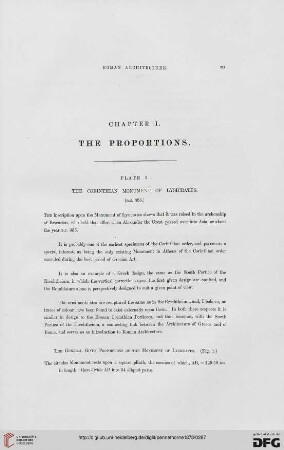Chapter I: The proportions
