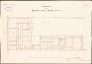 Dienstgebäude für das Korpskommando der Landgendarmerie, Berlin-Moabit: Dienstgebäude: Grundriss Fundament I 1:100