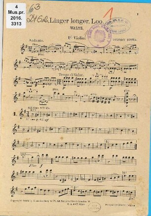 Linger longer, Loo : waltz