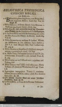 Bibliotheca Theologica