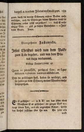 189-201, Vierzehnte Fastenrede.