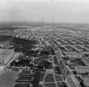 Neustadt von Hoyerswerda : Blick vom Wohnkomplex I Richtung Süden