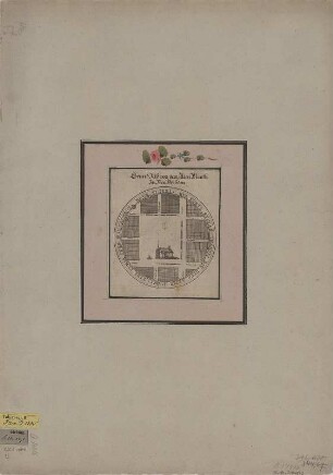 Plan vom Altmarkt in Dresden, 1:2 400, Kupferstich, um 1720? : Grund Riss von dem Alten Marckt Zu Neu Dreßden / [Bodenehr sc. et Exc.]. - [Ca. 1:2 400] - [Dresden] , [1720?]. - 1 Kt. : einfarb. Kupferst. ; 11 x 11 cm