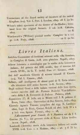 Livres Italiens