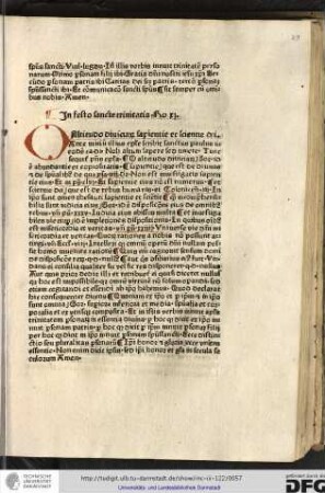 O altitudo divitiarum... Ante initium illius epistole scribit sanctus Paulus in eodem capitulo Noli altum...