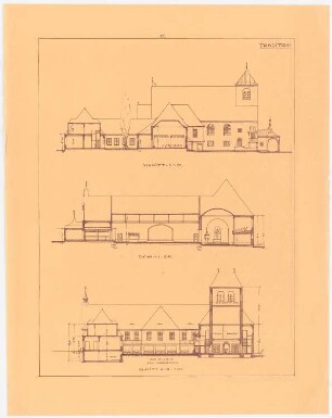 Kirche und Gemeinderäume, Stettin: Grundriss Obergeschoss 1:200