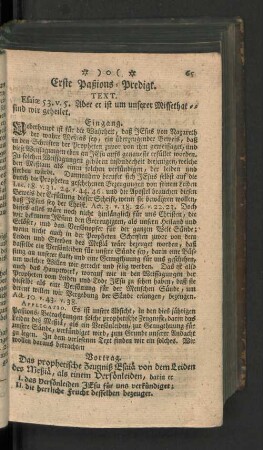 [Erste Paßions-Predigt ... Sechste Passions-Predigt am Charfreitage.]