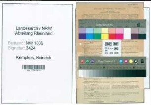 Entnazifizierung Heinrich Kempkes , geb. 04.04.1905 (Kaplan)