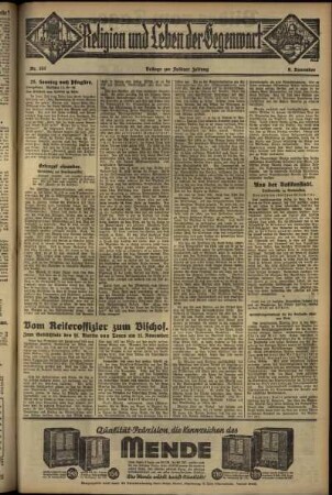 Dritte Ausgabe vom Sonntag, den 11. November 1934.